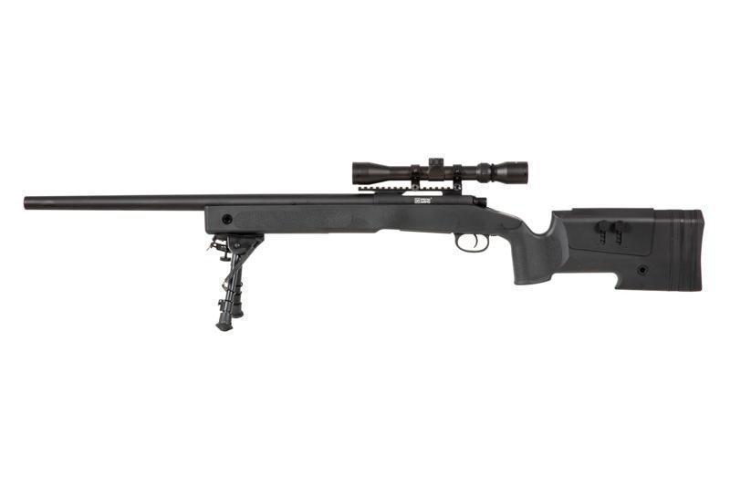 Specna Arms SA-S02 CORE tarkkuuskivääri kiikarilla ja etujaloilla - musta