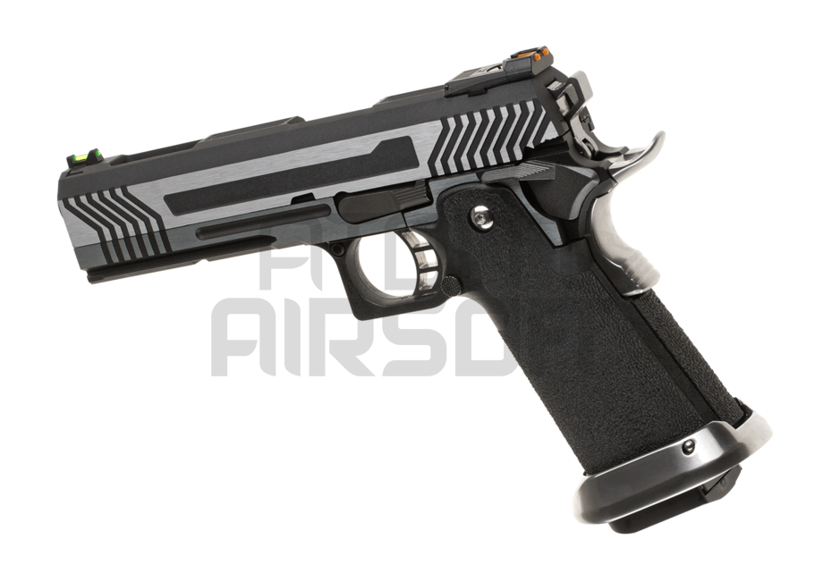 AW Custom HX1101 GBB-pistooli, täysmetallinen - musta/harmaa