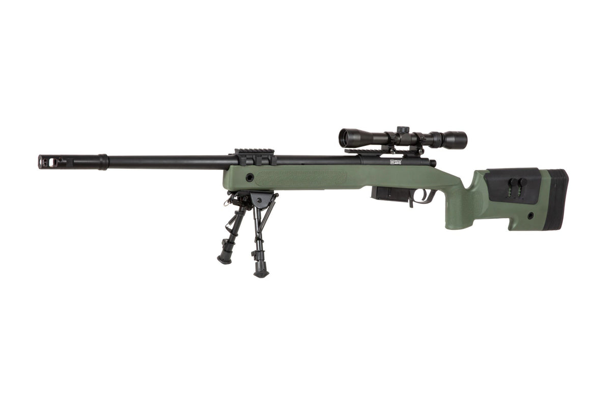 Specna Arms SA-S03 CORE™ High Velocity Sniper Rifle with Scope and Bipod - Olive