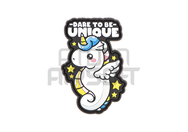 JTG "Dare To Be Unique" PVC velcro badge