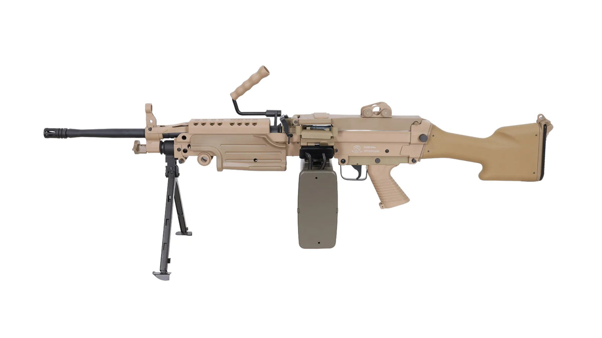 Specna Arms FN Herstal M249 MK2 CORE konekivääri AEG - hiekka