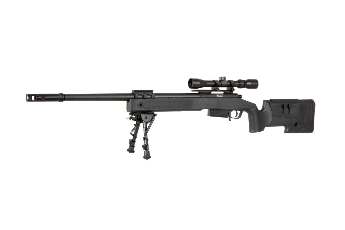 Specna Arms SA-S03 CORE™ High Velocity Sniper Rifle with Scope and Bipod - Black