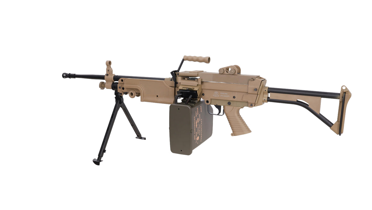 Specna Arms FN Herstal M249 MK1 CORE konekivääri AEG - hiekka
