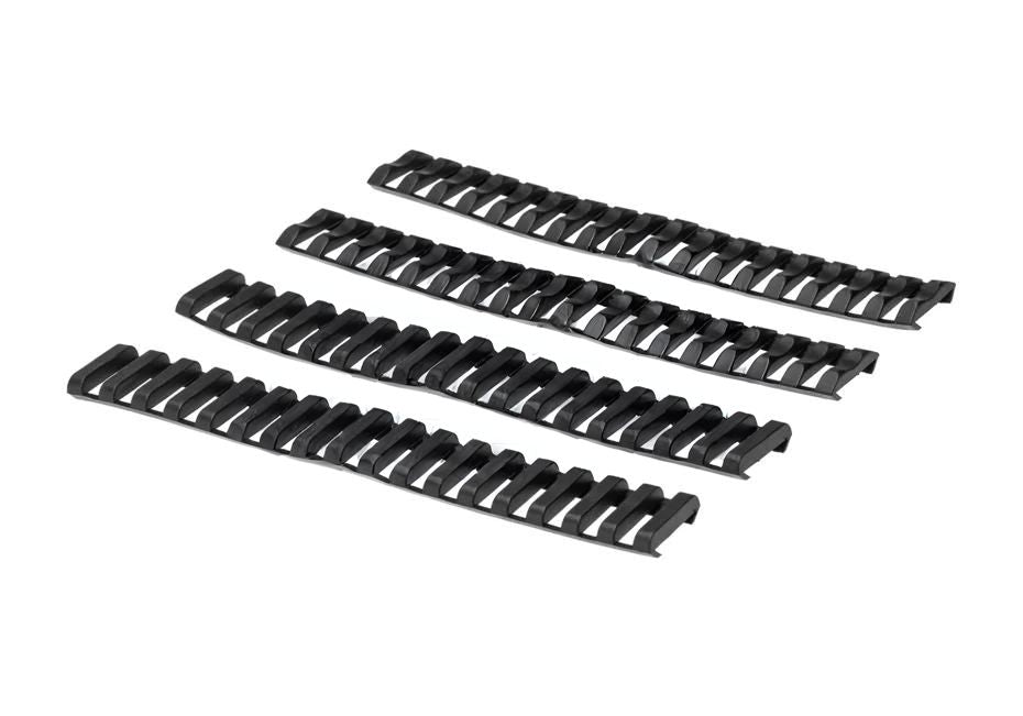 SHS Ladder rail cover, rubber rail protectors, 18 rungs - black