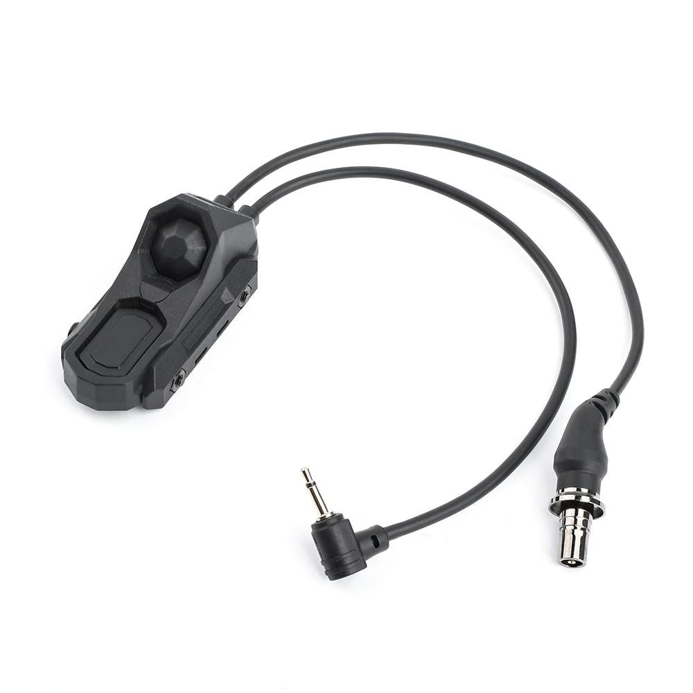 WADSN WADSN AN kaksitoiminen asevalon etäkytkin, SF-yhteensopiva & 2.5mm liitin - musta
