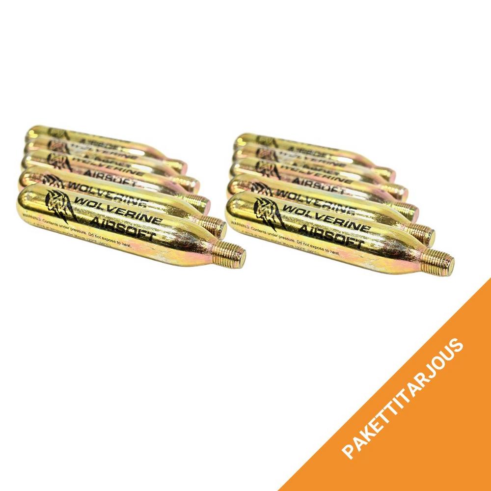 Wolverine Airsoft 33g CO2 kapseli, 10kpl - pakettitarjous