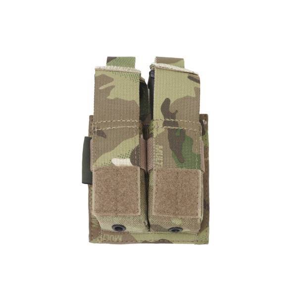 Warrior Assault Systems Elite Ops 9mm pistol double magazine pouch - MultiCam