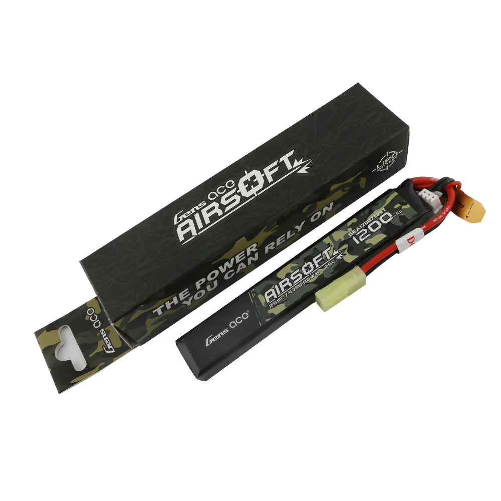Gens Ace LiPo-akku 7,4V 1200mAh 2S/25C, miniliitin