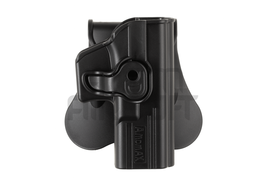 AMOMAX Kovamuovinen pistoolikotelo Glock sarjalaisille - musta