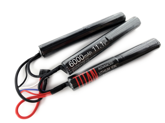 TITAN 6000mAh 11,1v Nun-chuck airsoft-akku – Deans / T-liitin