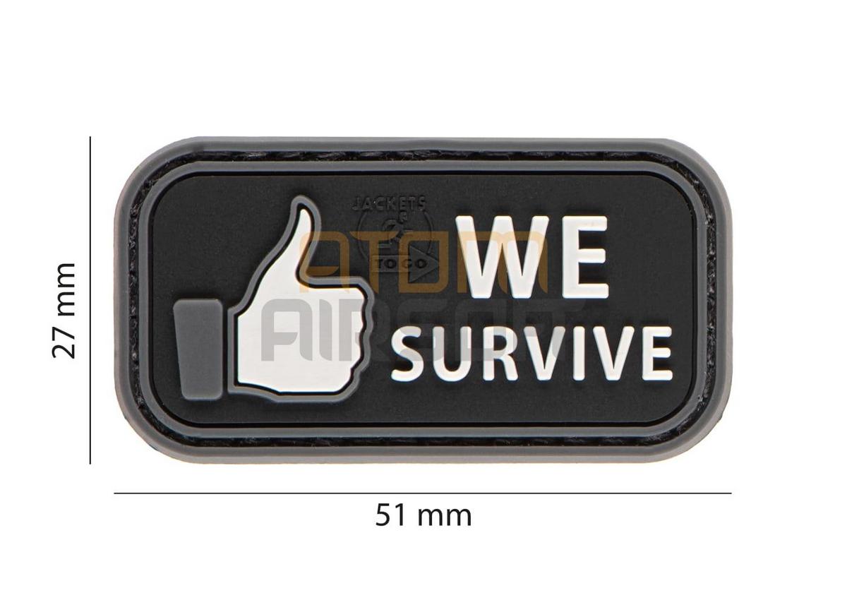 JTG "We Survive" PVC velcromerkki