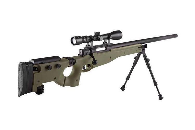 WELL MB08D sniper rifle with scope and forelegs - olive