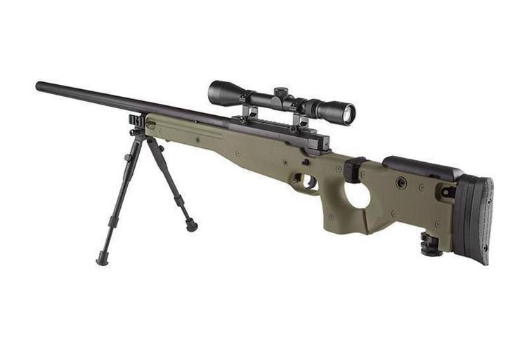 WELL MB08D sniper rifle with scope and forelegs - olive