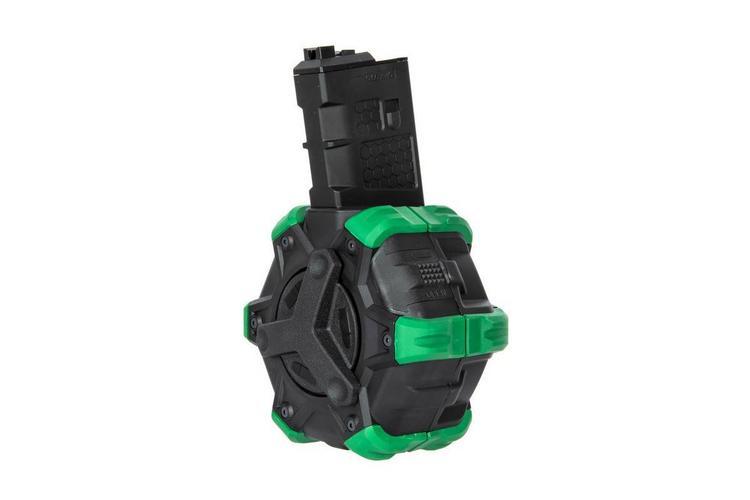 WE M4/M16 GBBR gas-operated drum magazine, 350 rounds