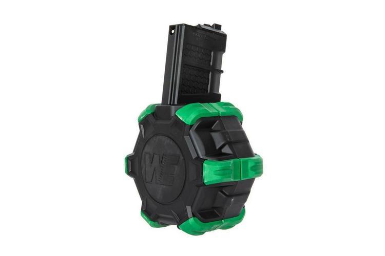WE M4/M16 GBBR gas-operated drum magazine, 350 rounds