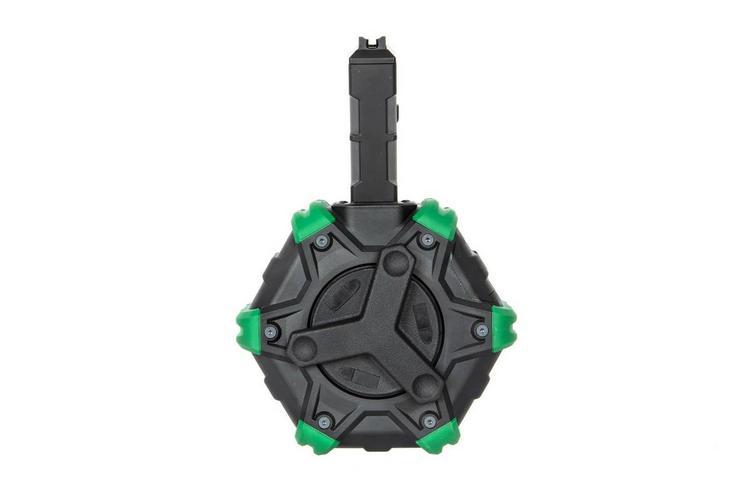 WE M4/M16 GBBR gas-operated drum magazine, 350 rounds