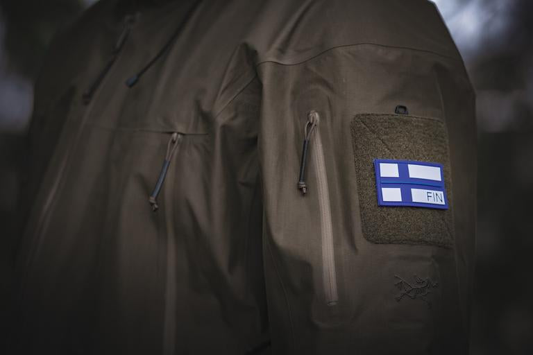 HIENOMERKKI FIN Thin Blue Line, Rubber Patch