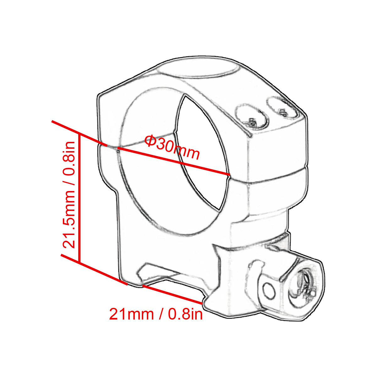Vector Optics 30mm Low Rifle Scope Rings