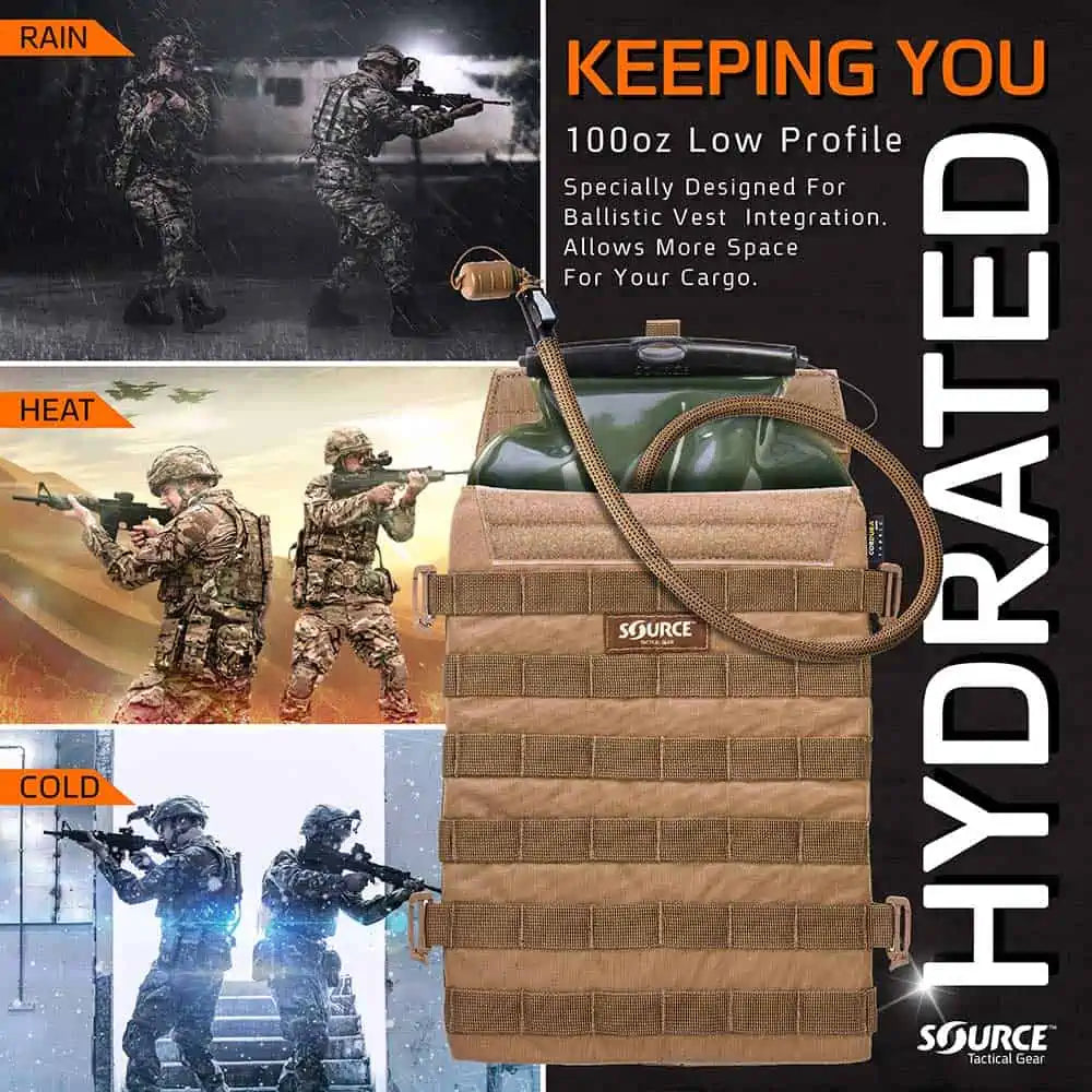 Source Razor 3L MOLLE Hydration Pouch + Hydration Bladder - Multicam
