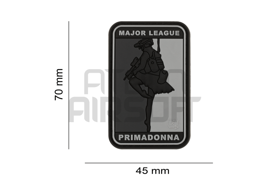 JTG "Major League Primadonna" velcro badge - black/grey