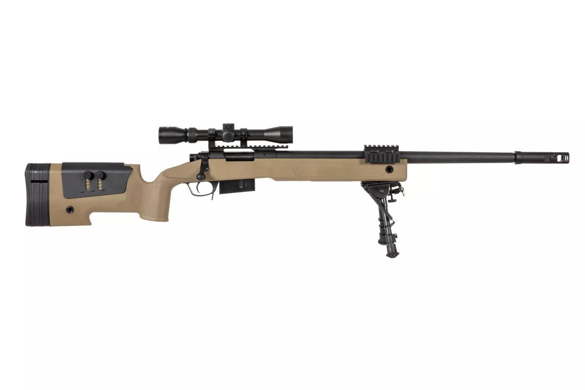 Specna Arms SA-S03 CORE™ Sniper Rifle Replica with Scope and Bipod - Tan