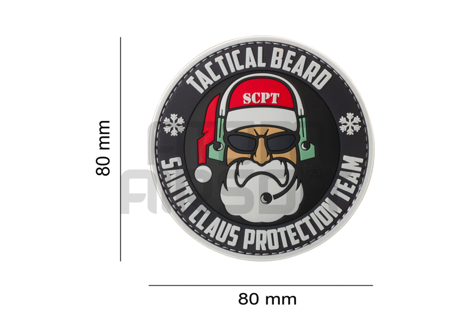 JTG "Santa Claus Protection Team" PVC velcromerkki