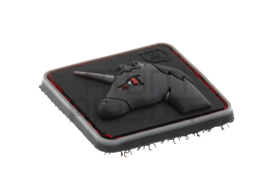 JTG Angry Unicorn plastic velcro badge
