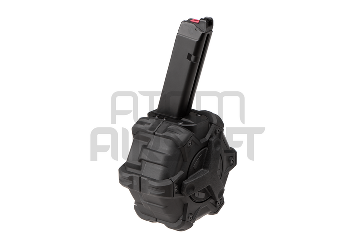 AW Custom TM G17 / WE G17 / VX GBB drum magazine, 350 rounds