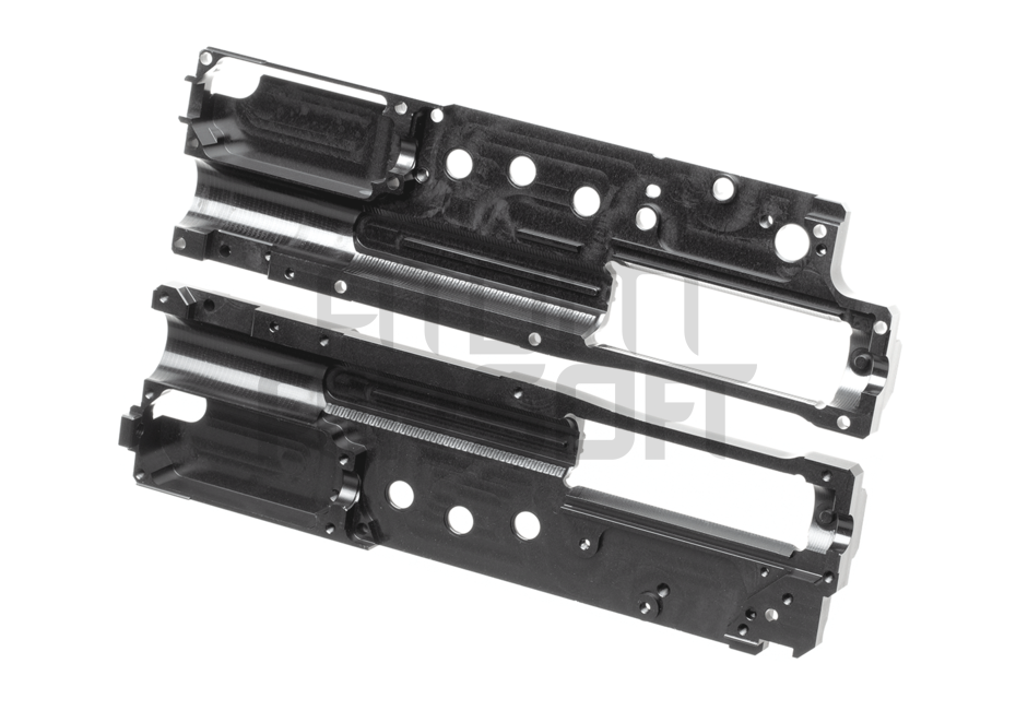 Retro Arms CNC-machined gearbox with quick spring change M249/PKM (8mm) - black
