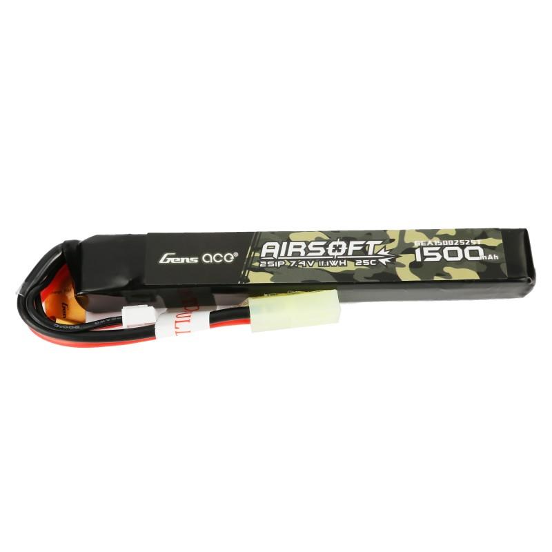 Gens Ace LiPo-akku 7,4V 1500mAh 2S/25C, miniliitin