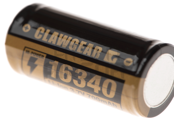 Clawgear 16340 battery 3.7V 700mAh