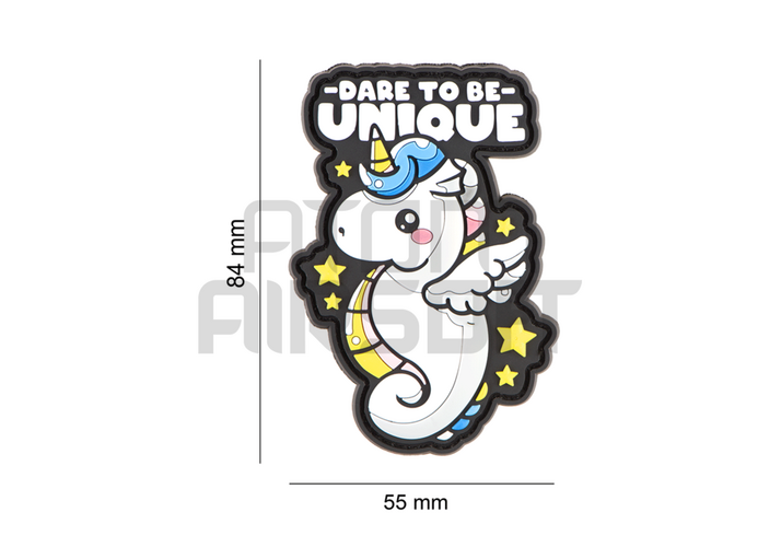 JTG "Dare To Be Unique" PVC velcro badge