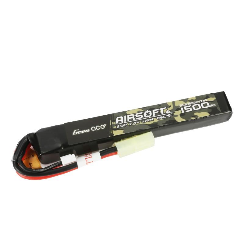 Gens Ace LiPo-akku 7,4V 1500mAh 2S/25C, miniliitin