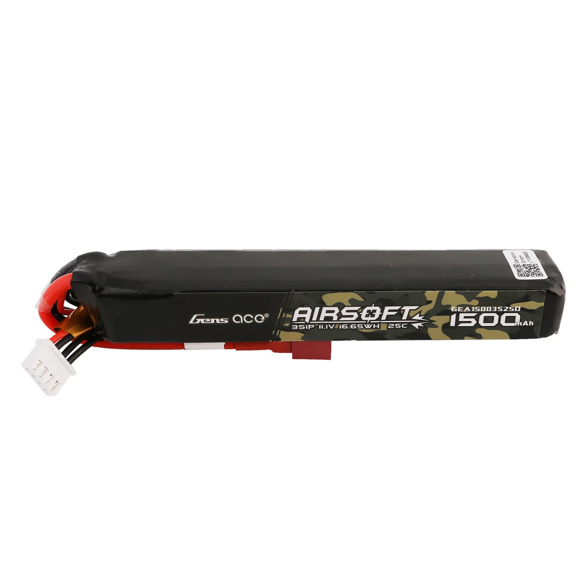 Gens Ace LiPo-akku 11,1V 1500mAh 3S/25C, T-plug/Deans