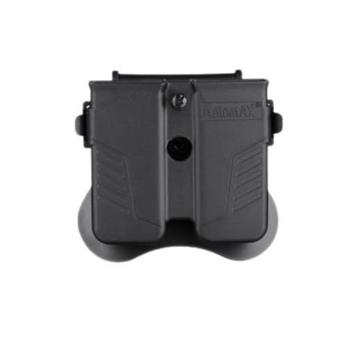 AMOMAX Universal pistol double magazine holster, belt mount