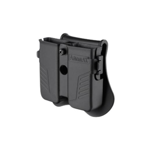 AMOMAX Universal pistol double magazine holster, belt mount