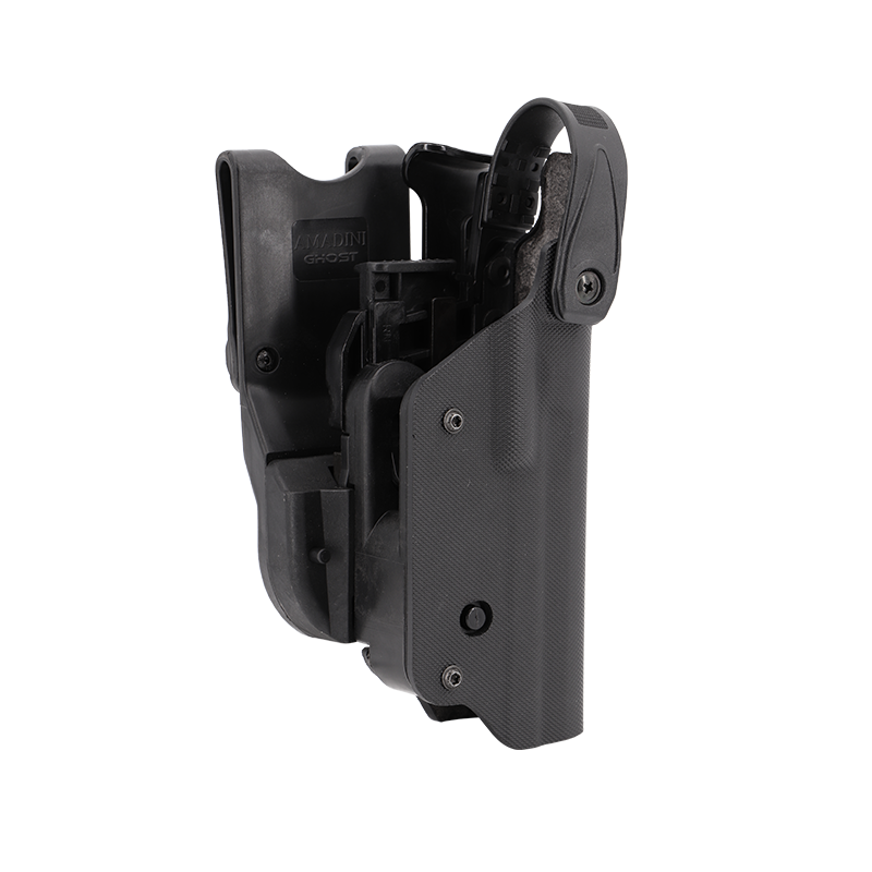 Ghost 5.2 Level 3 pistoolikotelo kääntyvällä vyökiinnikkeellä, Glock 17/19/20/22/45/19X - musta