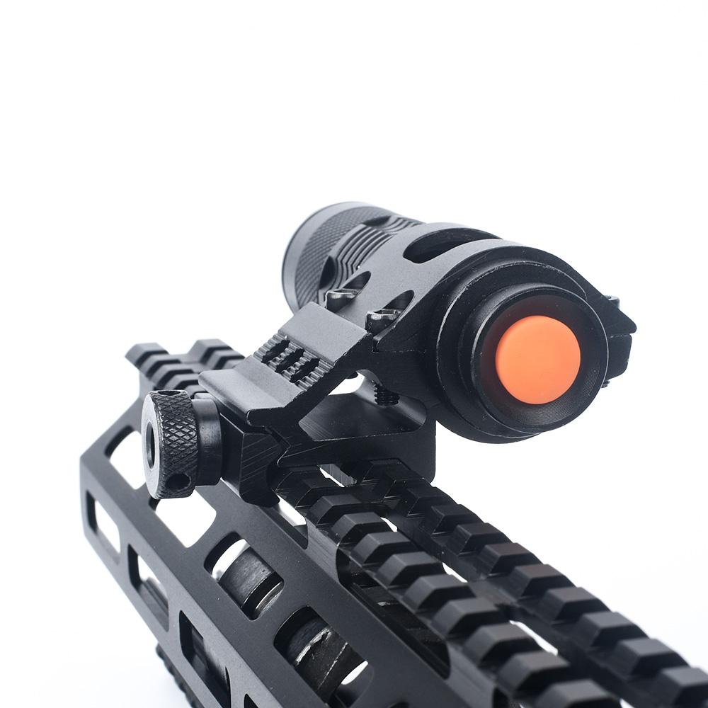 M-ETAL 1" weaponlight / torch / laser RIS/ Picatinny 45° offset mount - Black