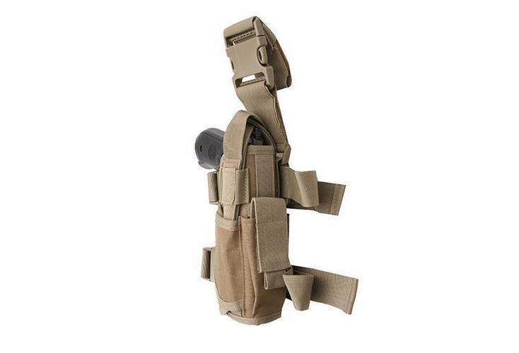 GFC Tactical Universaali pistoolin reisiholsteri lipastaskulla - kojootin ruskea
