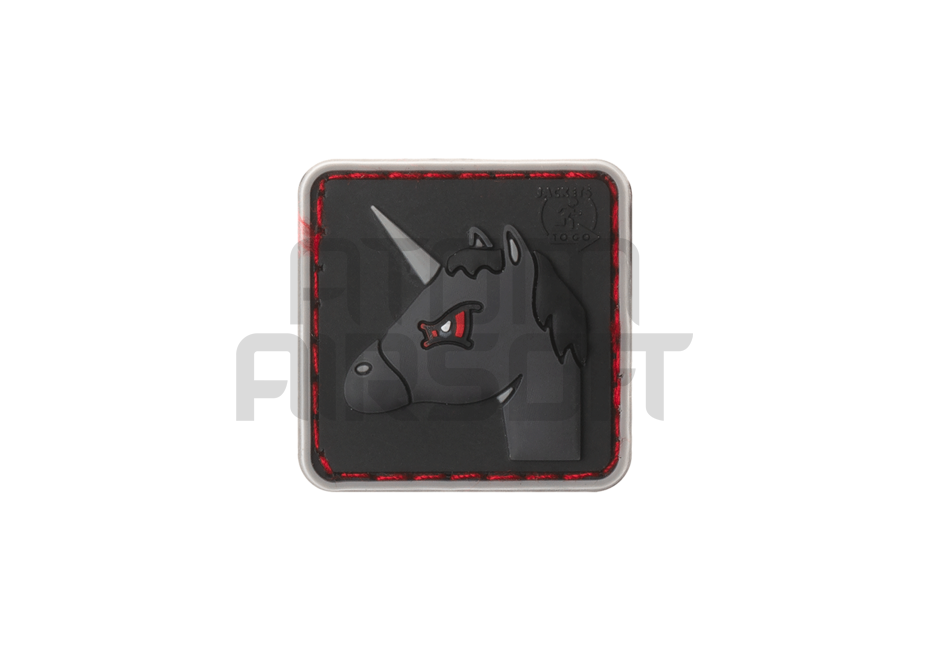 JTG Angry Unicorn plastic velcro badge