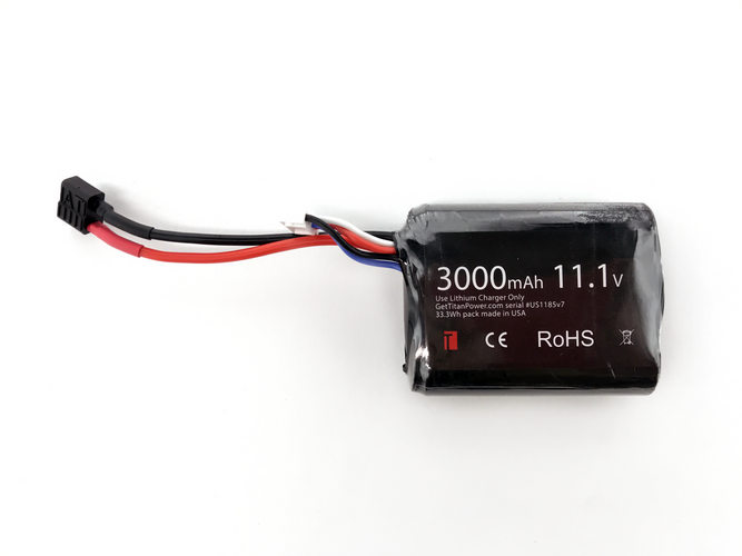 TITAN Power 3000mAh 11,1V PEQ-yhteensopiva Li-Ion -akku - Deans/T-liitin