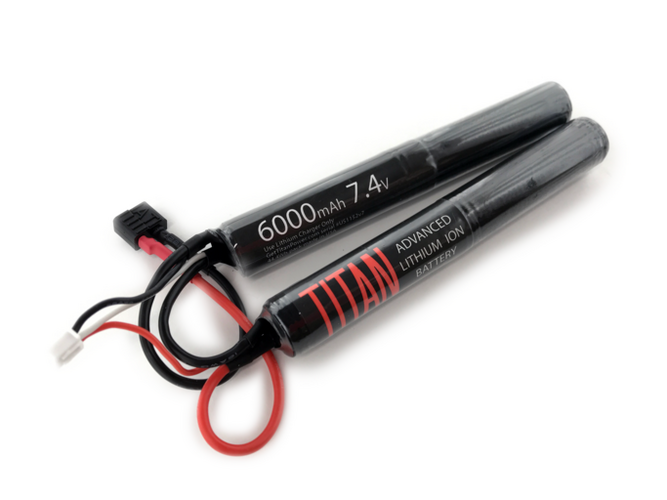 TITAN Power 6000mAh 7,4v Nun-chuck airsoft-akku – Deans / T-liitin (Kopio)